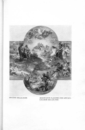 Eugène Delacroix Skizze zum Plafond der Apollo-Galerie des Louvre