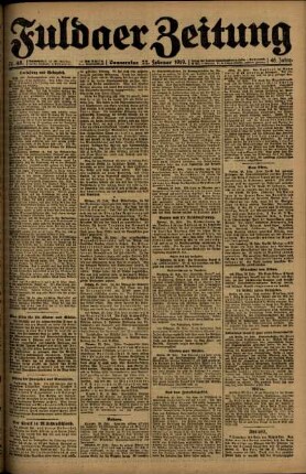 Ausgabe vom Donnerstag, den 27. Februar 1919.