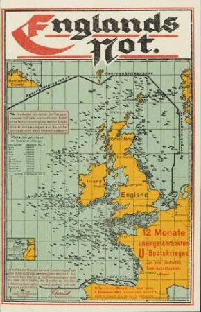 Englands Not. - 12 Monate uneingeschränkten U-Bootskrieges auf dem nördlichen Seekriegsschauplatz