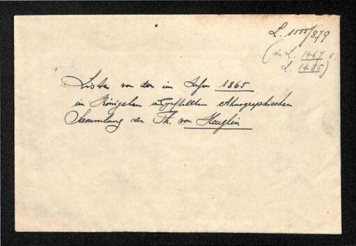 Liste der ethnographischen Sammlung von Theodor Heuglin