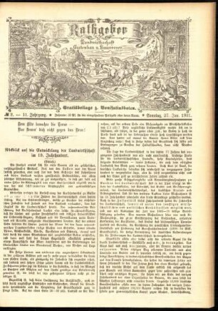 Ausgabe vom Sonntag, den 27. Januar 1901.