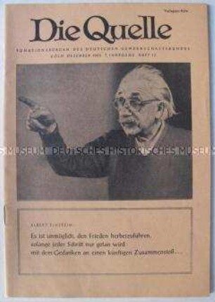 Monatzeitschrift für Funktionäre des DGB u.a. über "Sozialpartnerschaft"