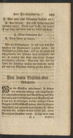 Von denen Gesellen oder Arbeitern
