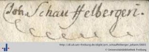 [Provenienz]: Schauffelberger, Johann