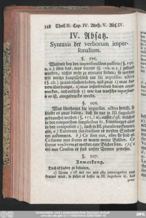 IV. Absatz. Syntaxis der verborum impersonalium.