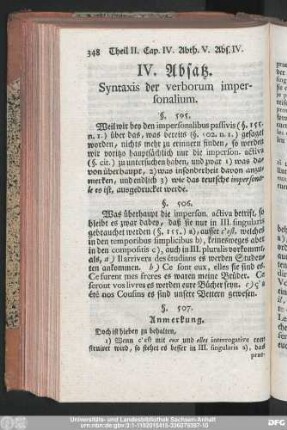 IV. Absatz. Syntaxis der verborum impersonalium.