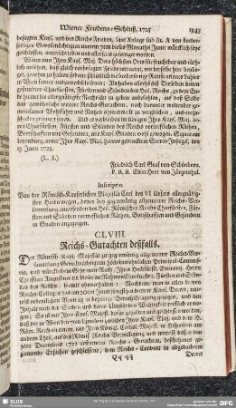 CLVIII. Reichs-Gutachten deßfalls