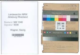 Entnazifizierung Georg Wagner , geb. 07.01.1898 (Anthropologe)