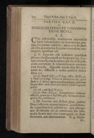 Partis I. Cap. X. De Ivdicio Extremo Et Consvmmatione Secvli.