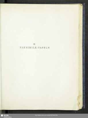 II. Faksimile-Tafeln