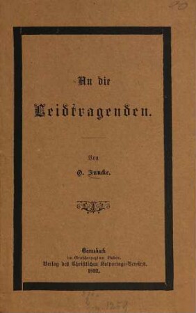 An die Leidtragenden