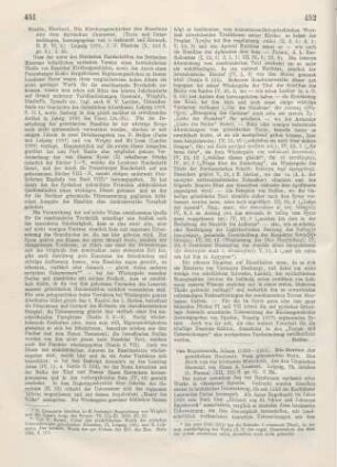 451-452 [Rezension] Eusebius Caesariensis, Die Kirchengeschichte des Eusebius