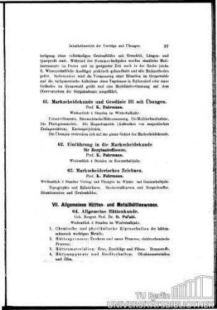 64. Allgemeine Hüttenkunde