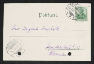 Brief von Clara Jonas an Margarete Hauptmann