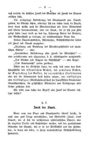 §. 2. Zweck des Staats.
