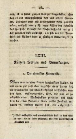 LXIII. Kürzere Notizen und Bemerkungen