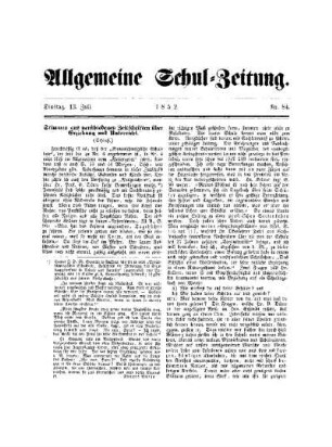 Stimmen aus verschiedenen Zeitschriften über Erziehung und Unterricht (Schluß)