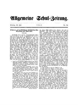 Stimmen aus verschiedenen Zeitschriften über Erziehung und Unterricht (Schluß)