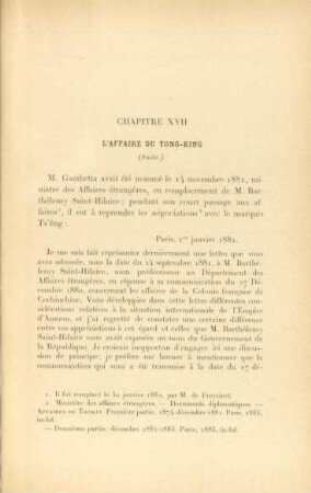 Chapitre XVII. L'affaire du Tong-King (Suite)