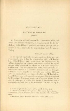 Chapitre XVII. L'affaire du Tong-King (Suite)