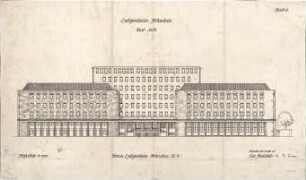 Fischer, Theodor; München - Westend, Bergmannstr.; Ledigenheim - Westseite (Ansicht)