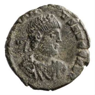 Münze, Aes 4, 24. August 367 bis 17. November 375 n. Chr.