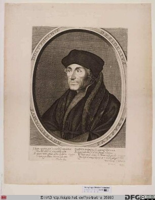 Bildnis Desiderius Erasmus, gen. Erasmus von Rotterdam