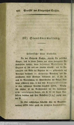 III.) Staatsverwaltung
