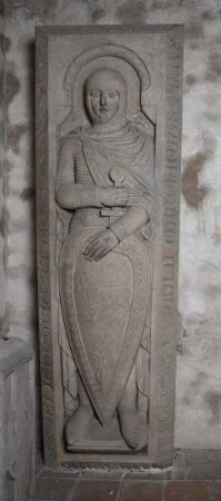 Grabplatte für Dietrich, Markgraf der Niederlausitz, gestorben 1185