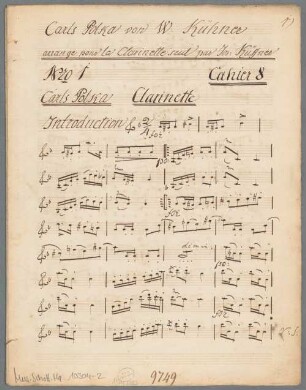 6 Dances, Arr, cl, HenK WoO 119/8 - BSB Mus.Schott.Ha 10304-2