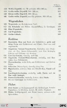 Wagendecken (Nr. 642-646)