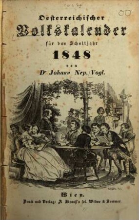 Oesterreichischer Volkskalender .... 1848