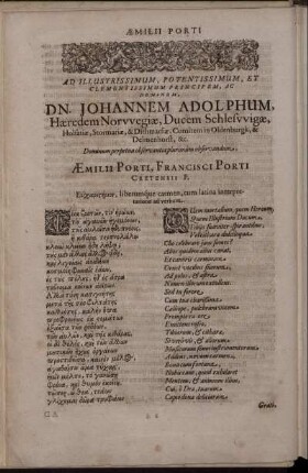 Ad Illustrissimum, Potentissimum [...] Dominum Dn. Johannem Adolphum Hæredem Norwegiæ, Ducem Schleswigæ [...]