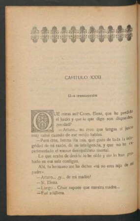 Capítulo XXXI - Una transacción