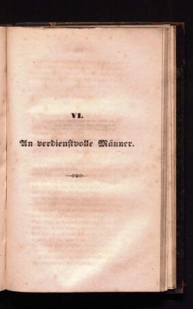 VI. An verdienstvolle Männer.