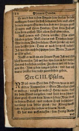 Der CIII. Psalm.