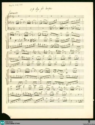 Fugues - Mus. Hs. 1418,230 : vl, vla, vlc; E|b; KauS p.116