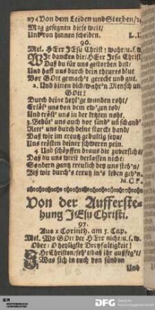 Von der Aufferstehung JEsu Christi.
