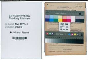 Entnazifizierung Rudolf Hollrieder , geb. 20.05.1911 (Lademeister)