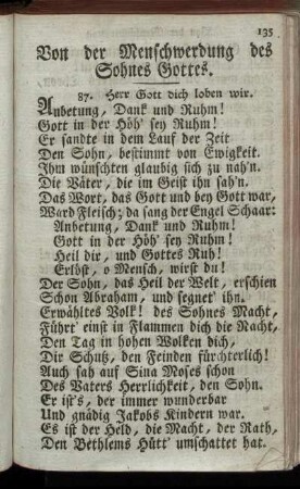 Von der Menschwerdung des Sohnes Gottes.