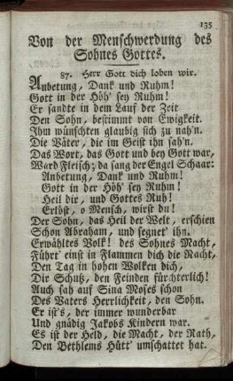 Von der Menschwerdung des Sohnes Gottes.