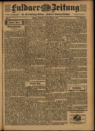 Dritte Ausgabe vom Samstag, den 28. Februar 1903.