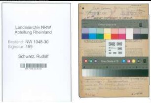 Entnazifizierung Rudolf Schwarz , geb. 21.01.1906 (Angestellter)