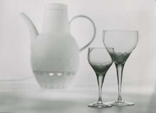 Trinkglasserie "Lotus" von Richard Latham mit Dekor von Bjørn Wiinblad