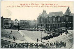 Lille. 2. K.S. Jäg.-Bat. No. 13 - Parade in Lille Dezember 1914