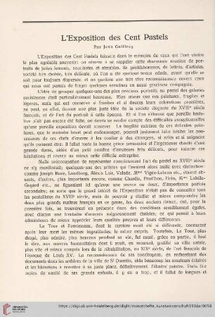 1: L'Exposition des Cent Pastels