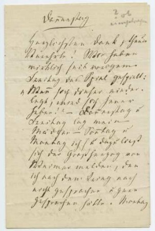 Korrespondenz von Fanny Lewald an eine unbekannte Dame