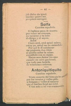 Antoniquitiquito : Canción española.