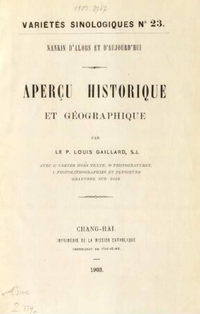Aperçu historique et géographique : Nankin d'alors et d'aujourd'hui