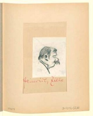 Männerkopf mit Scheitel, Profil